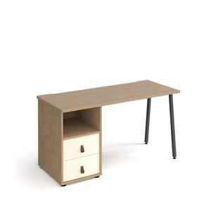 Sparta A-frame 600mm desk & ped/drwrs