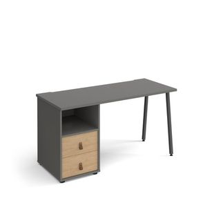 Sparta A-frame 600mm desk & ped/drwrs