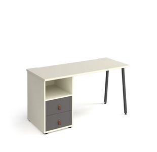 Sparta A-frame 600mm desk & ped/drwrs