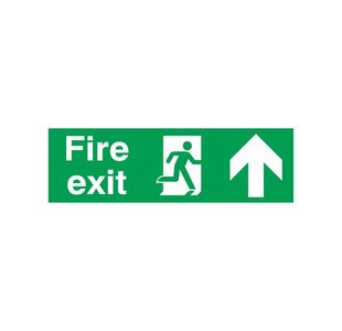 Fire Exit Rm Arw Up 150X450 Pvc Fx04711R