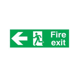 Fireexit Rm Arw Left 150X450 Pvc