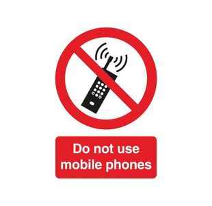 Signslab Do Not Use Mob Phone Pvc A5