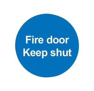 Fire Door Keep Shut 100X100Mm Pvc