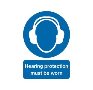 Hearing Protection Must Be Worn A4 Pvc