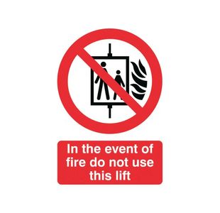 Signslab Fire Do Not Use Lift Fr08651R