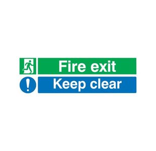 Fire Exit Keep Clear 15X45 Pvc Ec08S/R