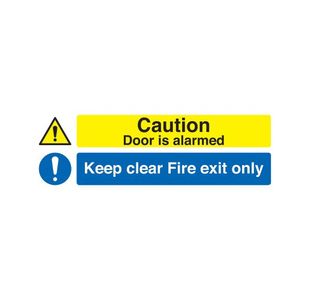 Sign Fire Exit Only Alarmed Door