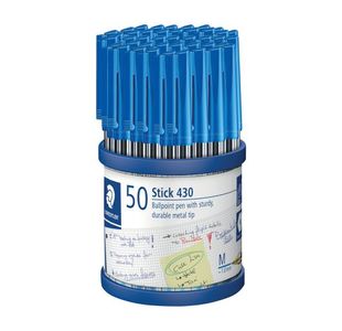 Staedtler Stick Ballpen Medium Blue 430