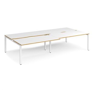 Adapt sliding top double B2B desks 1600