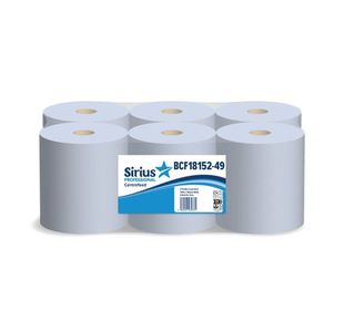 Sirius 2Ply Cntrfd Roll 150M Blu Pk6