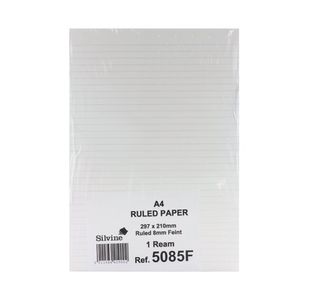 Ruled Paper A4 Sgl Ft Silvine P480S 5085