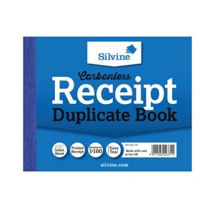 Receipt Book 4.125X5 Dup Silvine 720