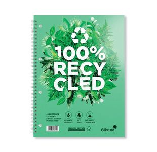 Silvine Recyc A4 Wiro Nbook Grn R102