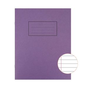 Silvine 9X7 Exer Books Feint Margin Purp