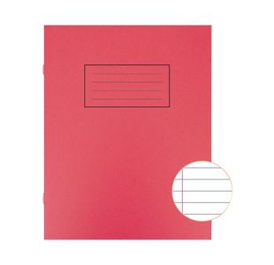 Silvine 9X7 Exer Books Feint Margin Red