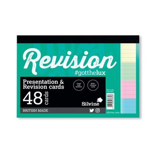 Silvine 48 Revision Card Lined Astd Pk20