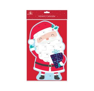 Santa Advent Calendar Standing Pk12