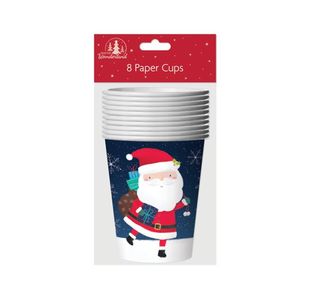 Christmas Paper Cups 8-Pk Cute Pk12