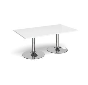 Trumpet base rectangular boardroom table