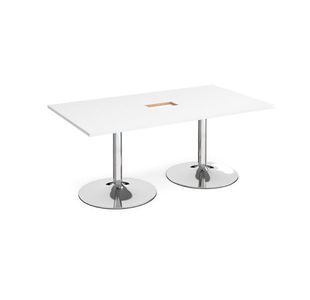 Trumpet rect power ready boardroom table