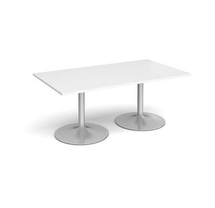 Trumpet base rectangular boardroom table