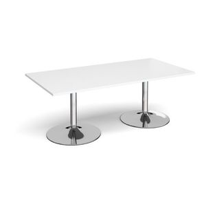 Trumpet base rectangular boardroom table