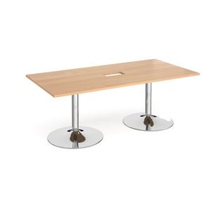 Trumpet rect power ready boardroom table