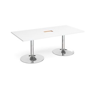 Trumpet rect power ready boardroom table