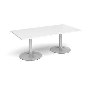 Trumpet base rectangular boardroom table