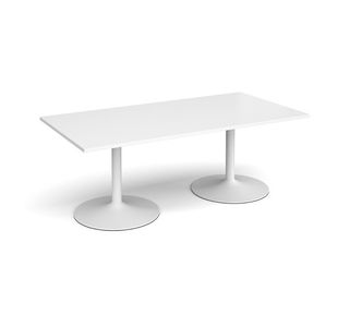 Trumpet base rectangular boardroom table