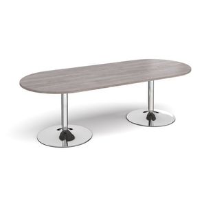 Trumpet base radial end boardroom table