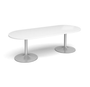 Trumpet base radial end boardroom table