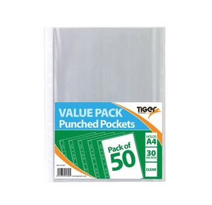 A4 Punched Pockets 10x50 Pk500