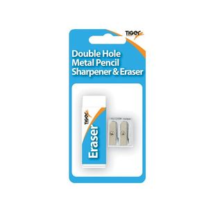 Eraser And Mtl 2 Hole Sharpener Pk12