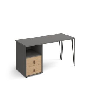 Tikal hairpin 600mm desk & ped/drwr