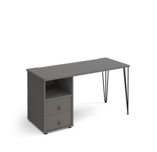 Tikal hairpin 600mm desk & ped/drwr