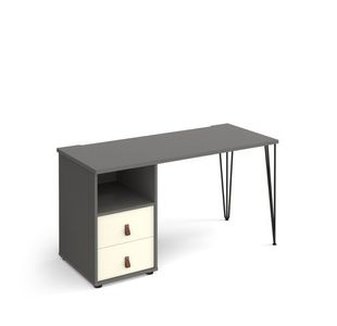 Tikal hairpin 600mm desk & ped/drwr