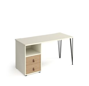 Tikal hairpin 600mm desk & ped/drwr