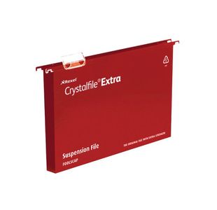 Rexel Crystalfile Susn File Red Pk25