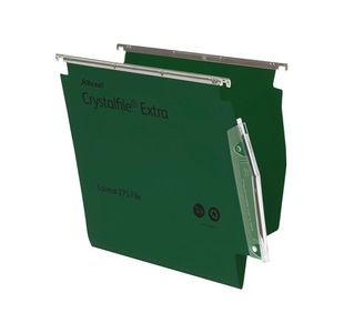 Rexel Crystalfile Lat File Grn Pk25