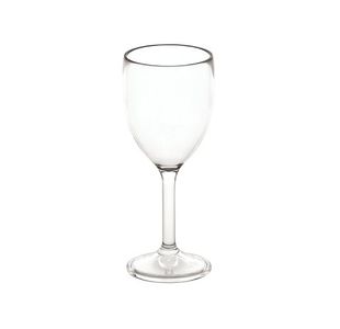 Wine Glass 265ml Polycarb Clear Pk6