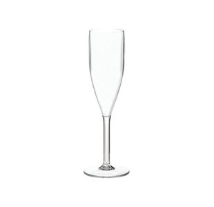 Champagne Flute 190ml PC Clear Pk6