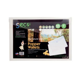 Ss Eco Popper Wallet Pk 5 Clear