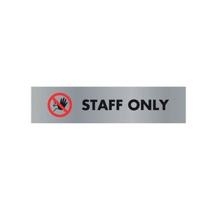 Ss S/Adh Acr Sign Staff Only Alu Bac110