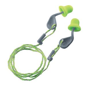 Uvex Xact-Fit Cord Earplug Grn Pk50