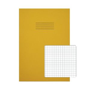 Rhino A4 Ex Book 5mm Sq Yellow Pk50