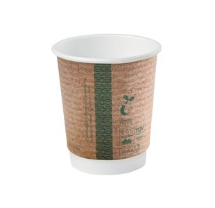 Vegware Cup 8oz Dbl Wall Krft Pk500