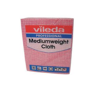 Vileda Med Weight Cloth Red Pk10 106400