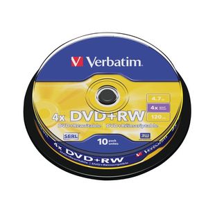 Verbatim Dvdplusrw Silver Spind10 43488