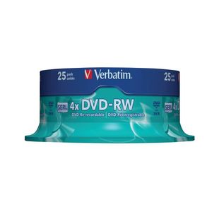 Verbatim Dvd-Rw 4X Silver Spind25 43639